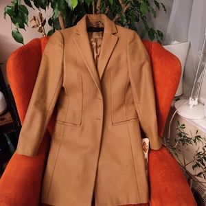 Zara basic camel wool coat